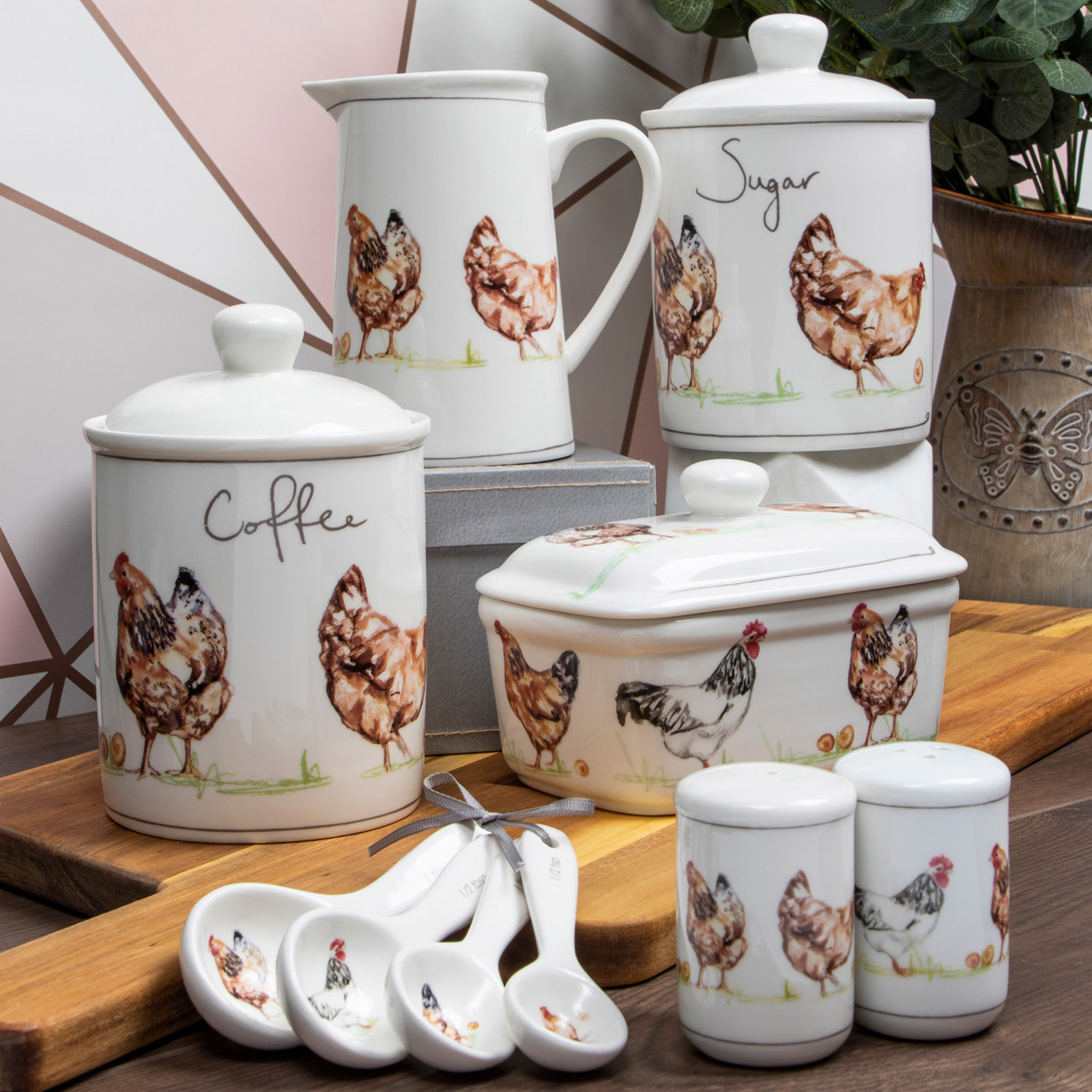 Chicken Themed Kitchen Accessories Cork Placemats Coasters Dinner Tableware Set eBay